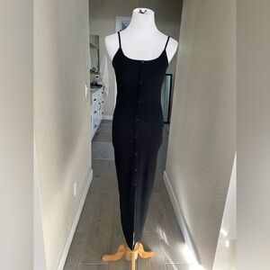 Streetwear Society Black Ribbed Knit Dress. Size S